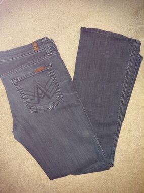 7 For All Mankind Women's Dark Blue Bootcut Jeans